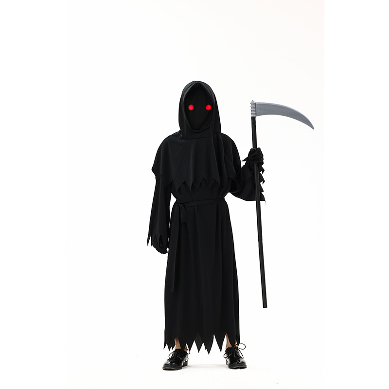 万圣节死神装扮儿童表演服演出服魔眼死神角色扮演cos服派对服|undefined