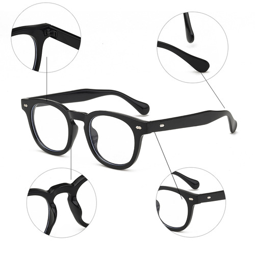 Anti-blue light glasses, unisex flat no-prescription glasses frames, 2024 new style, rice nail personalized cross-border myopia glasses frames