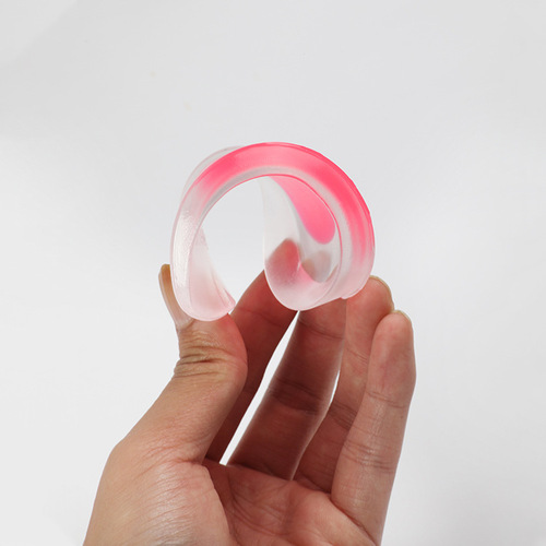 Transparent silicone heel pad U-shaped sports shock-absorbing half-size pad invisible inner heightening insole wholesale