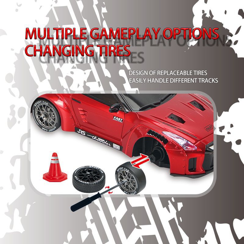 Cross-border RC 4WD drift de alta velocidad coche deportivo control remoto niño modelo de coche GTR juguetes de coche de control remoto
