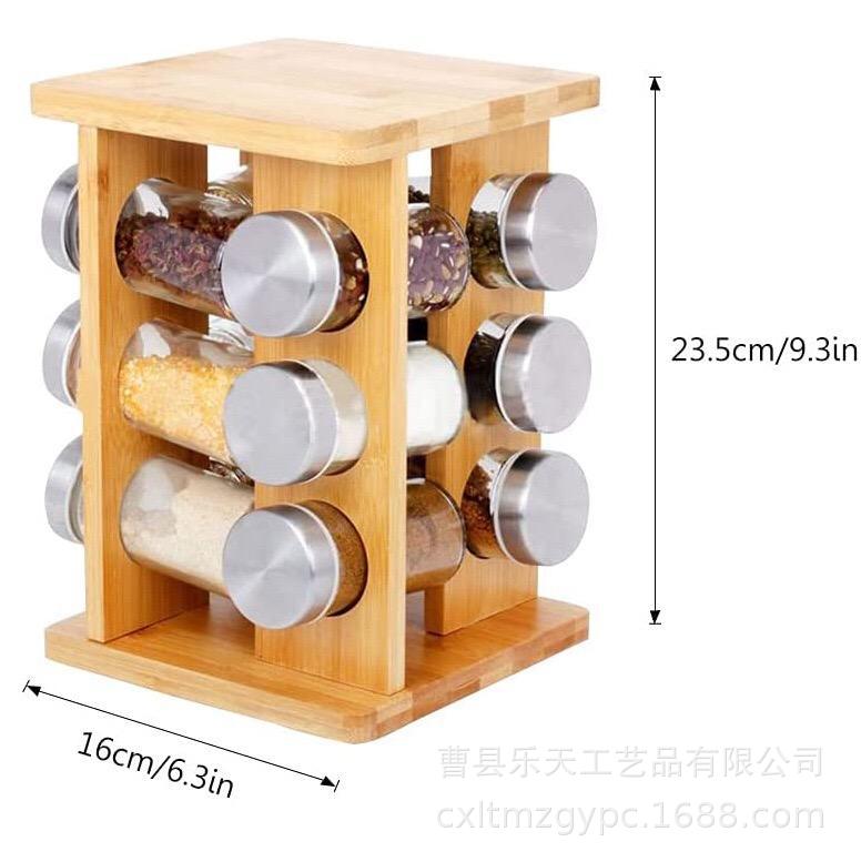 调味料木质置物架收纳调味盒厨房用品调料储物柜调料瓶收纳置物架