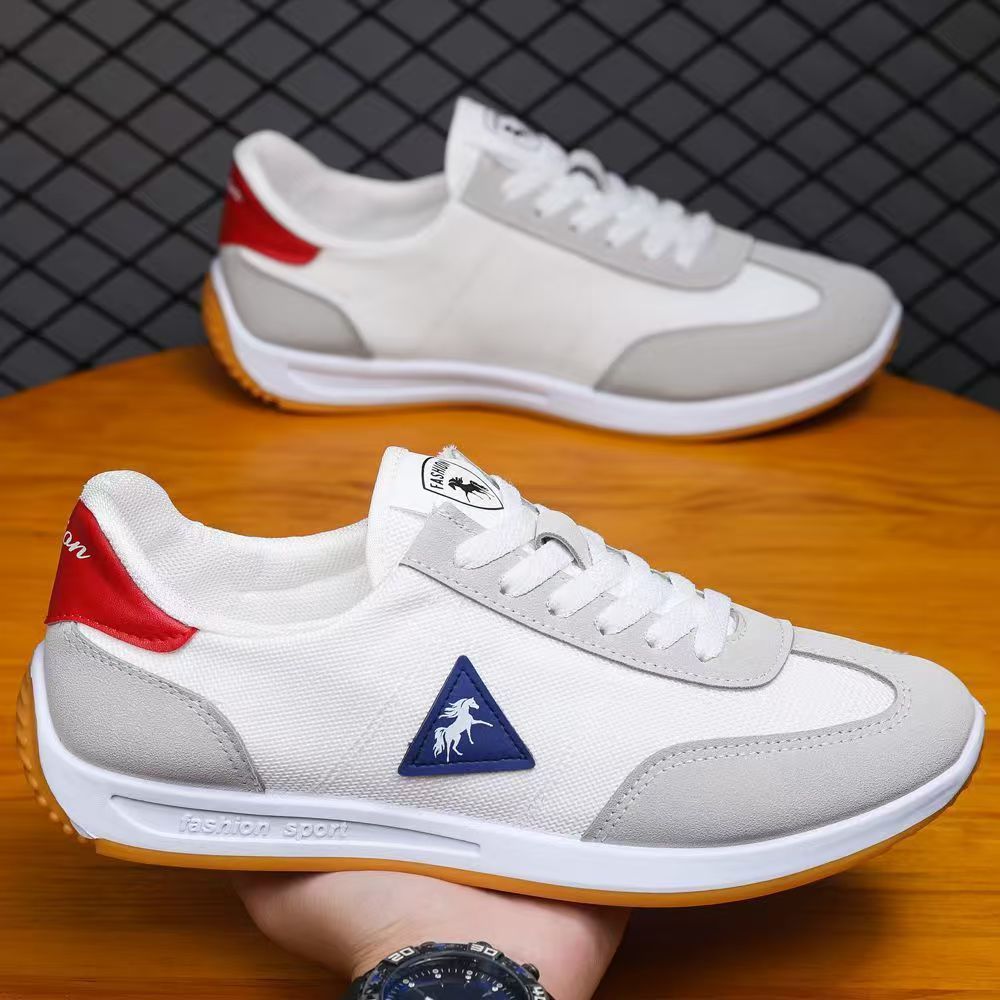 2026 New Style Trendy Men's Sneakers with Mesh Breathable Flat Running Shoes, Comfortable and Versatile Youth Shoes