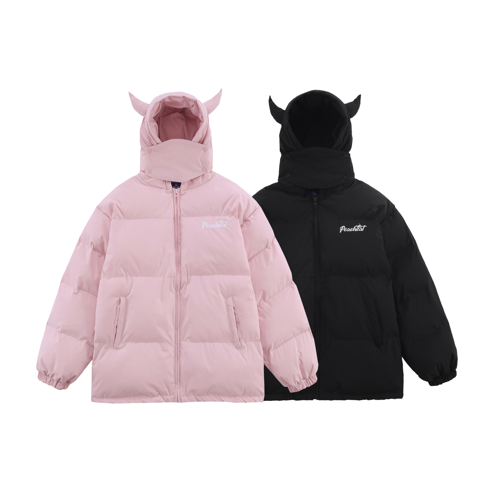 국경 간 커플 코튼 패딩 의류 미국 악마 코너 빈티지 패션 빵 의류 가을과 겨울 두꺼운 면 따뜻한 면화 패딩 재킷