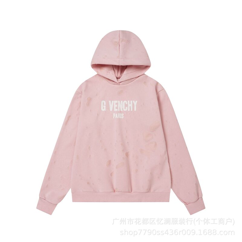 26ssJ high-quality distressed loose-fit pure cotton long-sleeve unisex casual fashion versatile sweatshirt