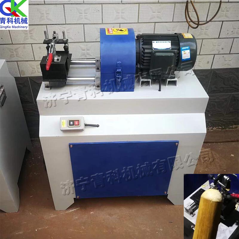 Woodworking spade rod rounding machine desktop round wooden rod end sharpening machine automatic mop Rod flat tip machine