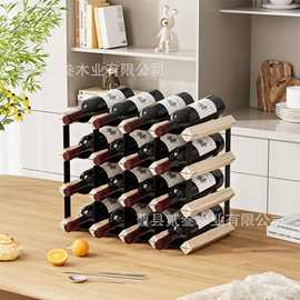 实木红酒架多层储存展示架桌面摆件酒瓶架葡萄酒置物架装饰摆件