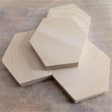 松木片6边形异形多边形材料批发背景墙装饰模型原料diy木板薄木片