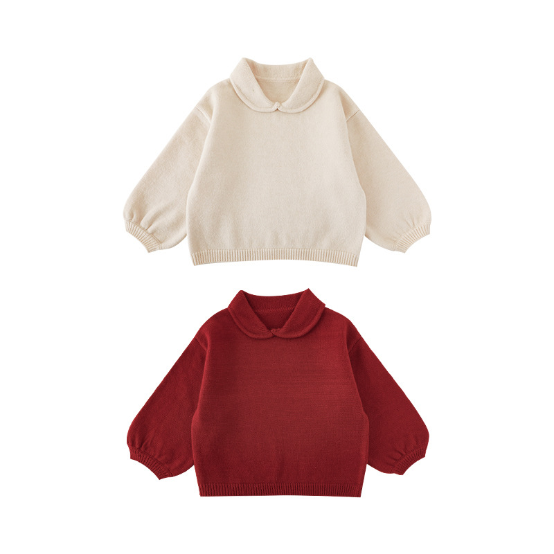 Suéter simple del color sólido de las muchachas lindas de Qiuduo 2024 Suéter glutinoso suave grueso del estilo coreano de los nuevos niños del invierno