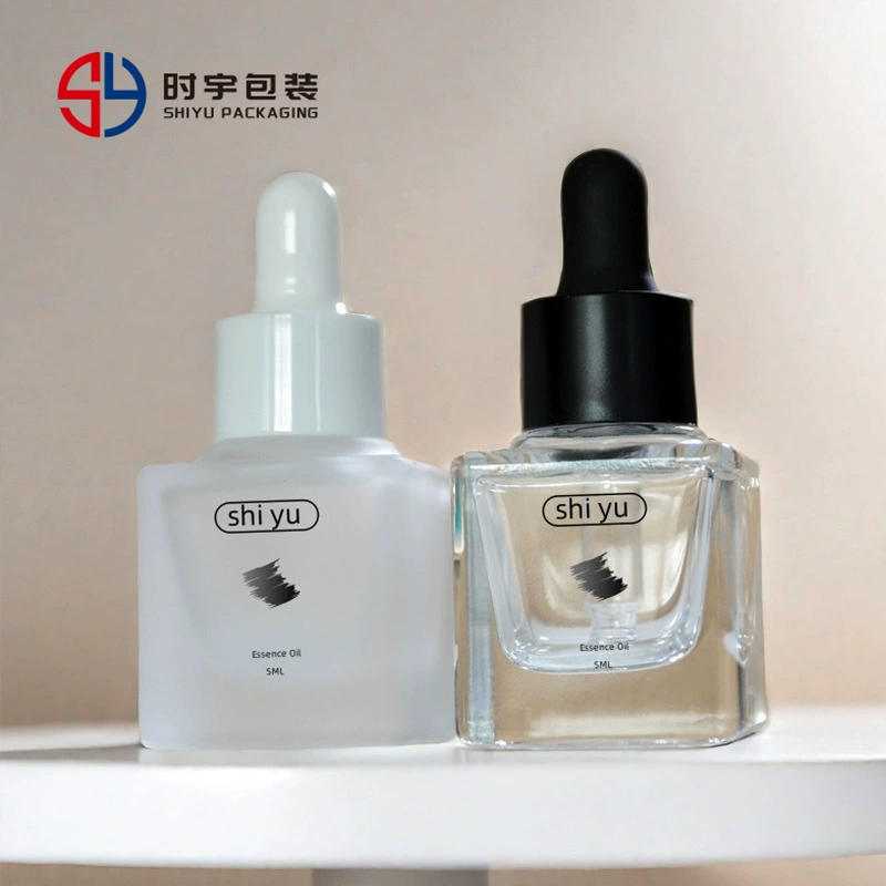 Спот 15ml прозрачная квадратная стеклянная бутылка для косметики с толстым дном лосьон капельница бутылка для розлива эфирного масла пустая бутылка