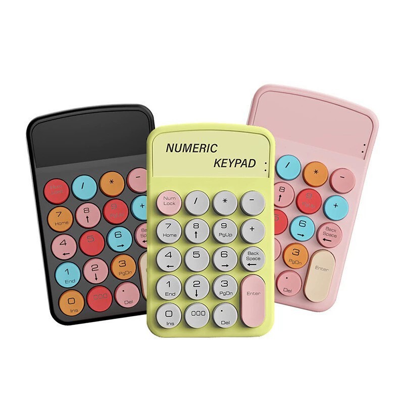 Cross-Border Mini K968 Bluetooth Wireless Numeric Keyboard in Macaron Colors for Office and Finance, Portable Dual-Mode Small Keyboard