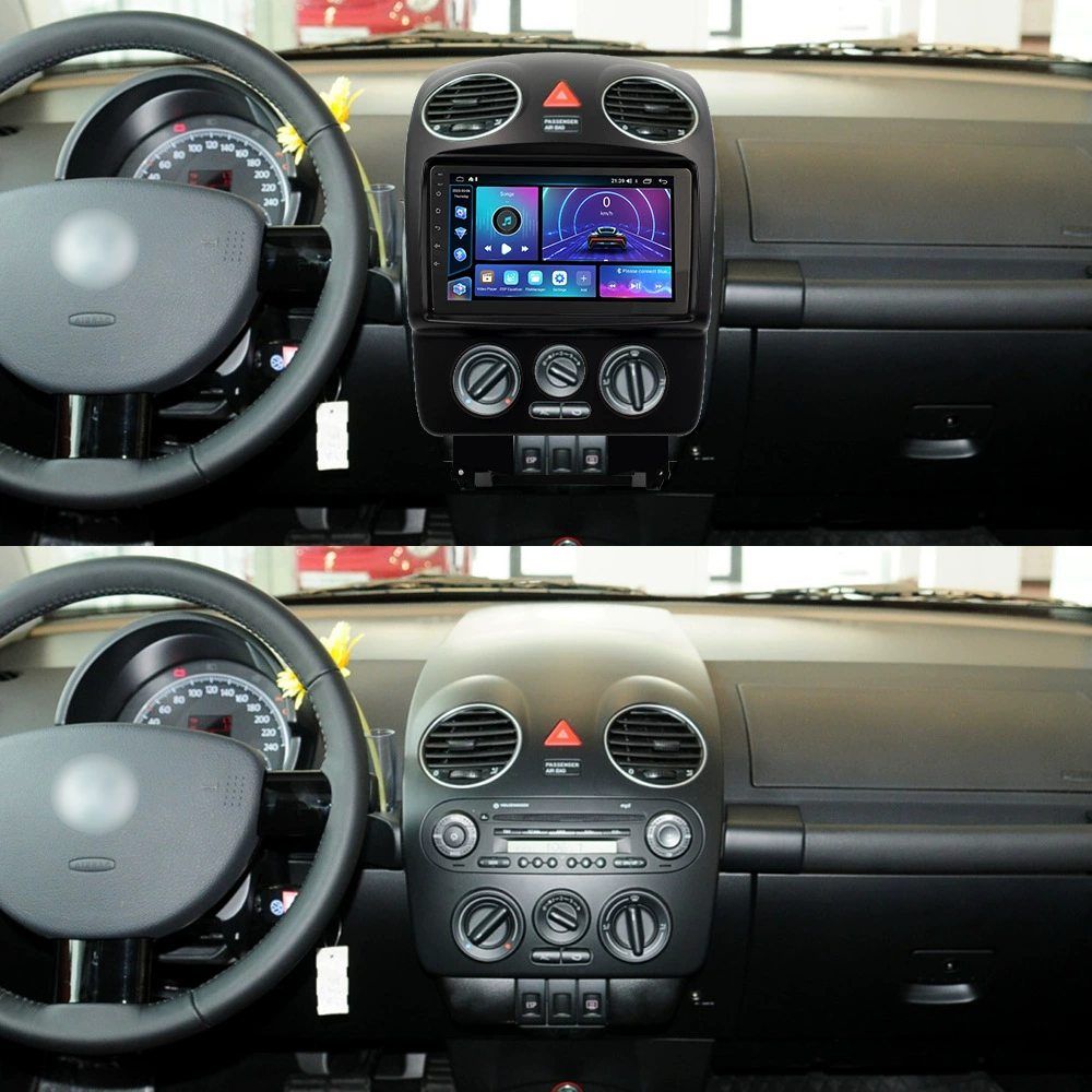 Подходящее для 01-10 Volkswagen Beetle автомобильное навигационное устройство на Android с интегрированной системой, четырехъядерный/восьмиядерный центральный блок Fangyitong