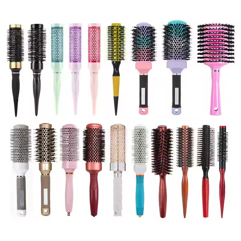 铂飞圆滚造型梳卷发美发梳子家用塑料卷梳圆筒内扣卷发梳圆滚梳