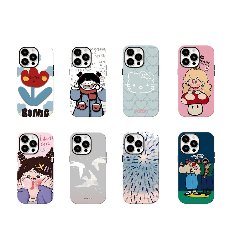 《Unique Product》Korean Film Shell Two-In-One Iphone14/16Promax Suitable for Apple 16 Phone Case 13P 《Unique Product》Korean Film Shell Two-In-One Iphone14/16Promax Suitable for Apple 16 Phone Case 13P