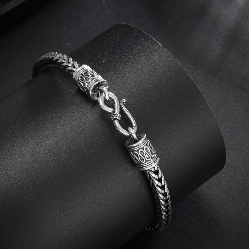 1 Piece Quantity Retro Simple Style Solid Color Titanium Steel Men's Chain Necklace Necklace Men Chain Necklaces