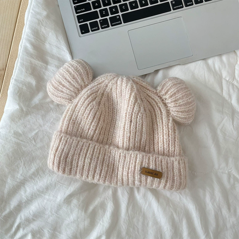 Woolen warm demi-season Japanese cute knitted hat