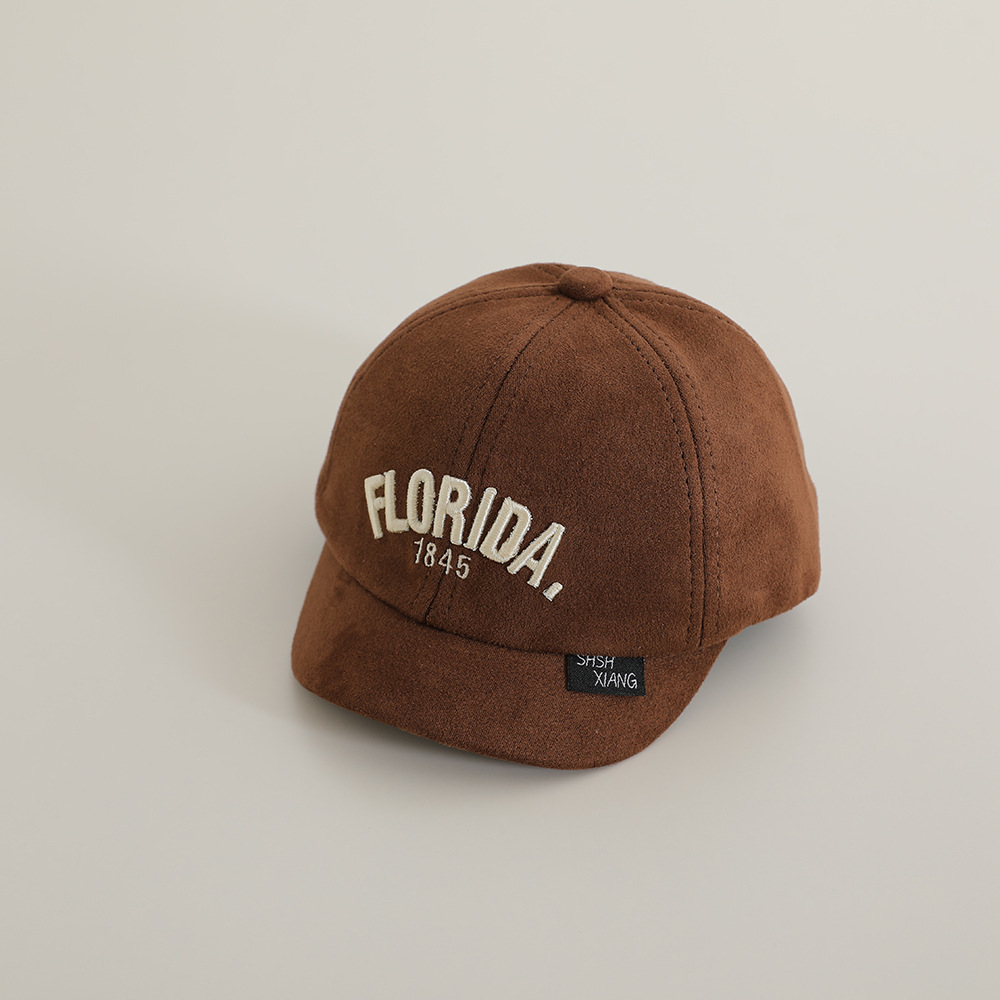 Sombrero de bebé primavera y otoño letras extranjeras para niños sombrero de boca de pato de bebé otoño y invierno corto para niños sombrero de béisbol de sombra de la marea