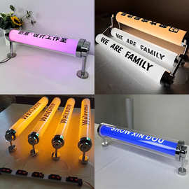 led360度发光亚克力灯箱广告门头招牌圆形方形圆筒圆管灯壁灯灯管