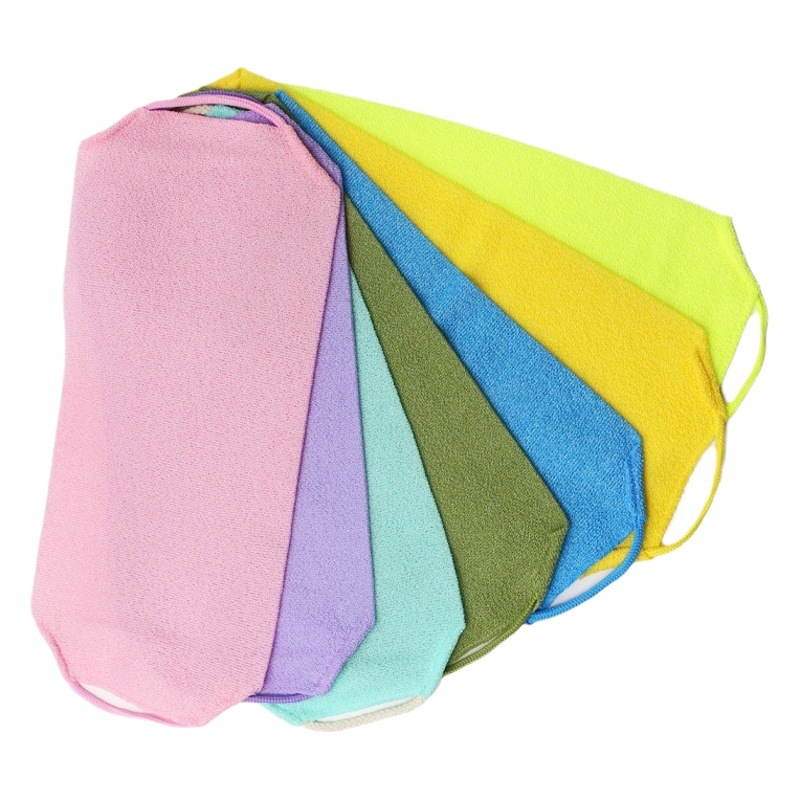 Toalla trasera de estilo coreano elástico exfoliante Toalla de baño Limpieza de baño Toalla de baño de barro baño espalda frotando larga Toalla de baño