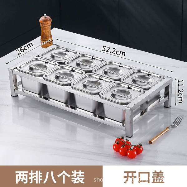 Two rows of 8 pieces [stainless steel opening lid]
