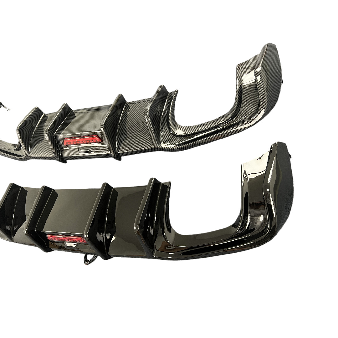 Suitable for 17-20 Audi A3S3 Modified with Lighted Rear Lip, Four-Out Sports Rear Lip, Rear Diffuser Surround