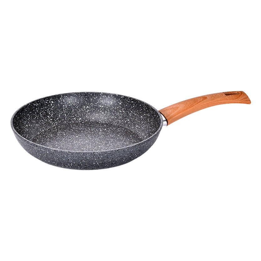 Sartén de fondo plano de piedra de maifan, sartén antiadherente, panqueques de huevo frito, sartén complementaria, sartén de fondo compuesto de fundición a presión de aluminio, cocina de inducción, gas universal