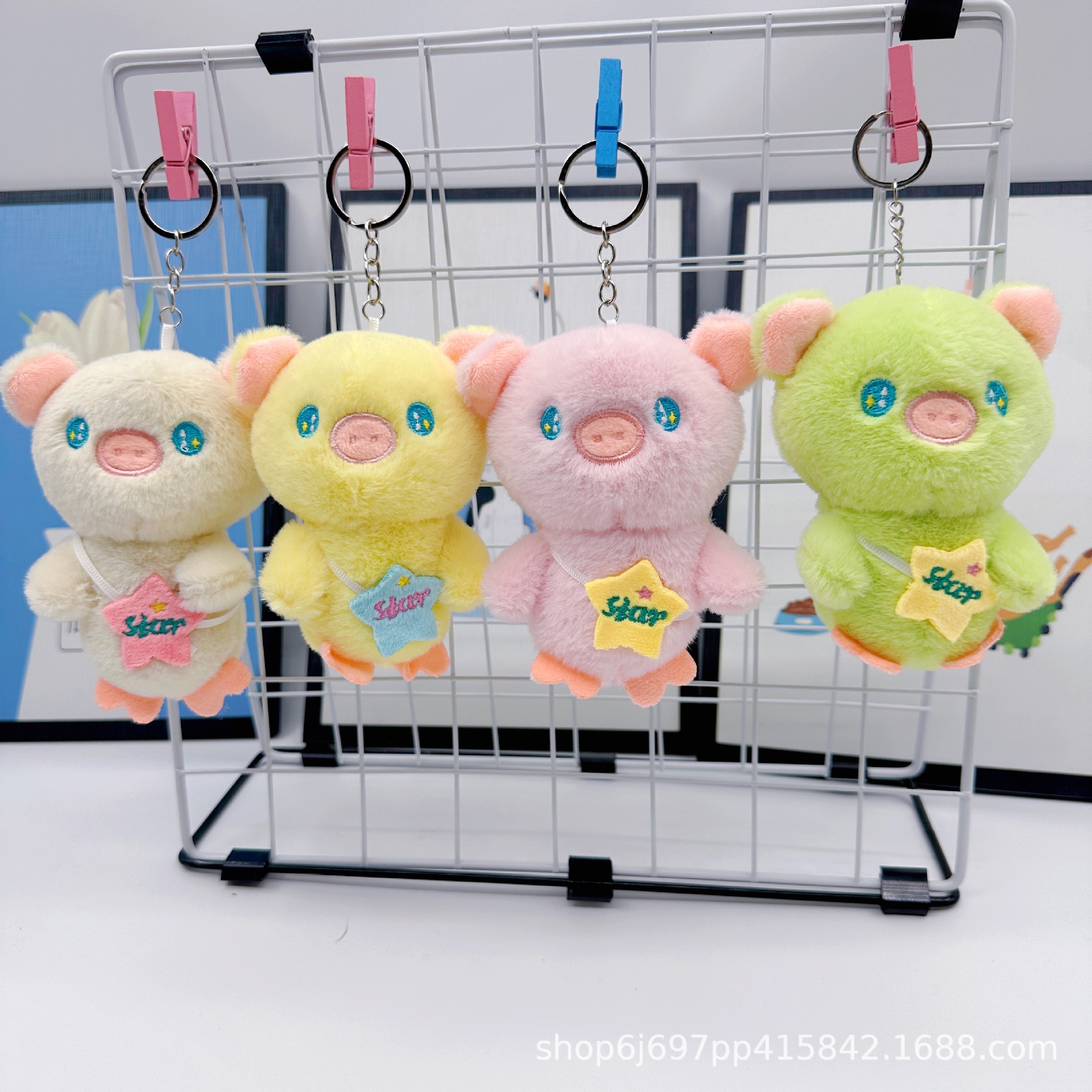 Cuatro pulgadas muñeca de peluche pequeño colgante muñeca llavero muñeca mochila colgante juguete de peluche regalo