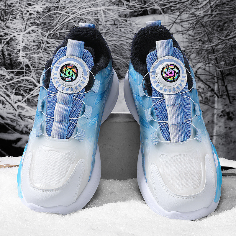 Herren Winter Laufschuhe Mit Drehverschluss Und Plüschfutter_voghion.com