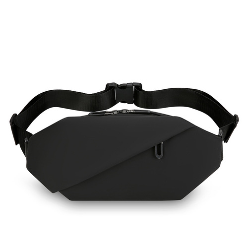 Men's Chest Bag Outdoor Running Phone Bag Multifunctional Large Capacity Waterproof Leather Film Casual Single Shoulder Crossbody Bag Wholesale