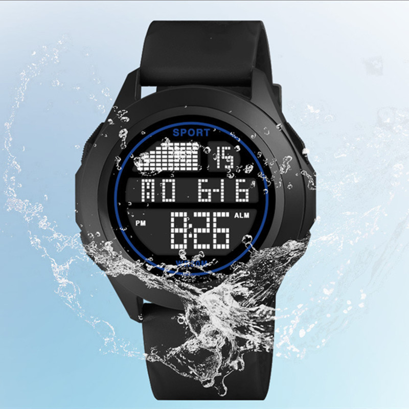 Nuevo reloj de los hombres de alta tecnología sentido de la moda fresco al aire libre luminoso deportes reloj electrónico hombres al por mayor