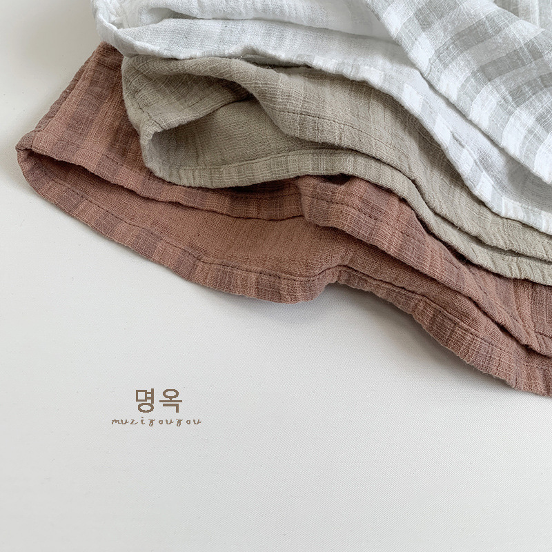 Estilo japonés ~ Camisa simple de rayas verticales para niños 2025 Camiseta casual coreana para niños y niñas