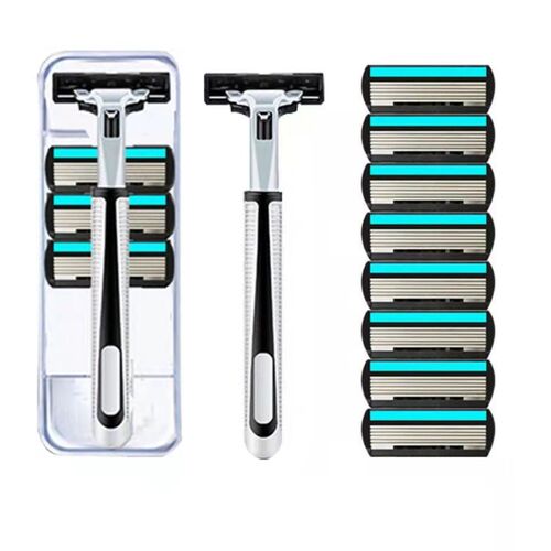 Factory-direct delivery: Geely 6-layer Manual Shaving Razor for Men – Universal 2-Layer Blade Holder Compatible with Facial Hair & Beard Trimmers