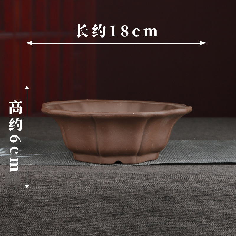 Antiguo púrpura arena maceta fábrica al por mayor grande rectangular suculenta gres bonsai simple orquídea especial maceta