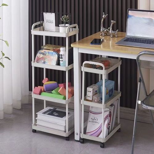 Small Cart Storage Rack Kitchen Bedroom Floor Multi-layer Snack Shelf Household Portable Storage Rack Wholesale Daily Necessities