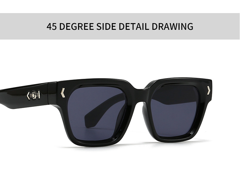 Herren Sonnenbrille Mit Quadratischem Rahmen Für Den Street-look_voghion.com