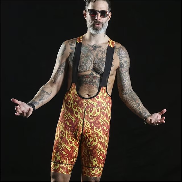 New Summer Short Sleeve Riding Suit Strap Shorts Riding Suit Sports Pants with Gel Pad Tight Pants