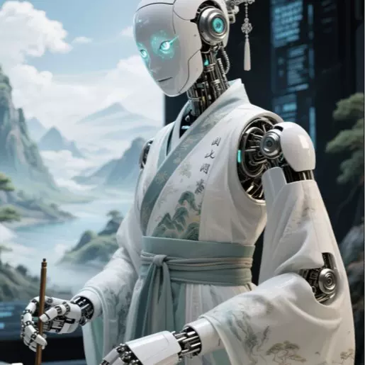 人形机器人国风唐装汉服套装复古服饰智能场景配置