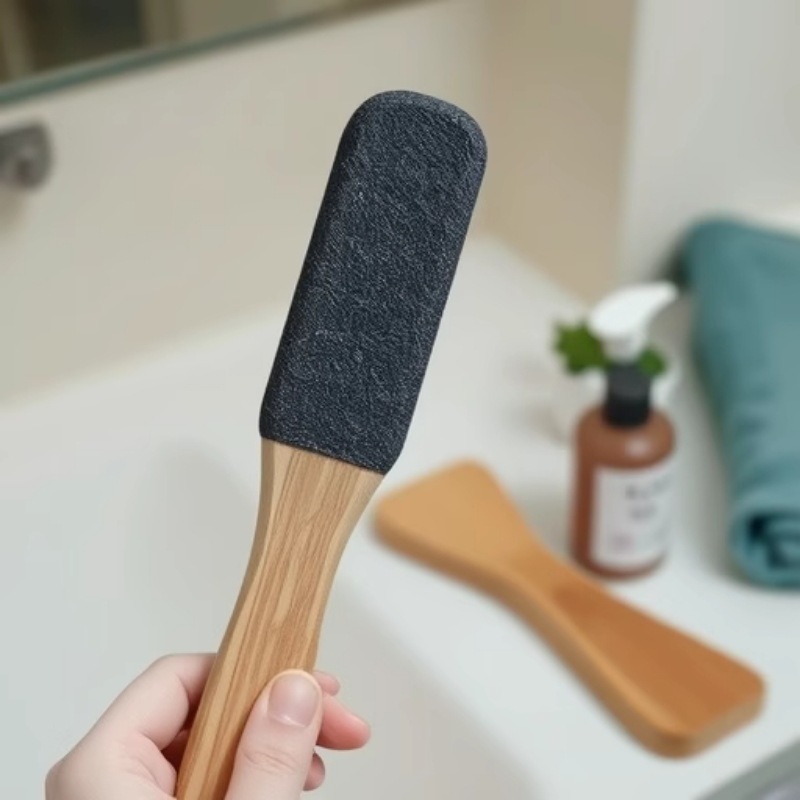 工場直販、ミラー付きスポット炭化ケイ素、ブナ材、竹、サンドラフニングフットファイル、新型ペディキュア、フットスクラバー|undefined