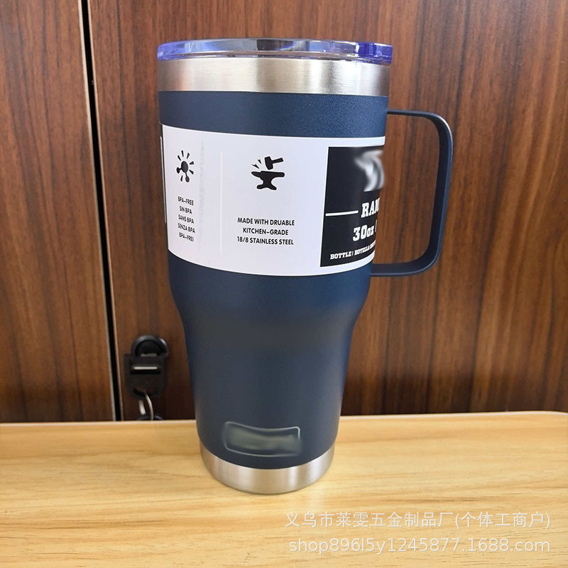 손잡이가 있는 30oz 검정색
