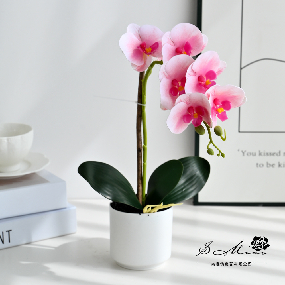 7 flores orquídeas mariposa bonsai creativo decoración del hogar fotografía flores artificiales flores de boda pequeños adornos fabricantes