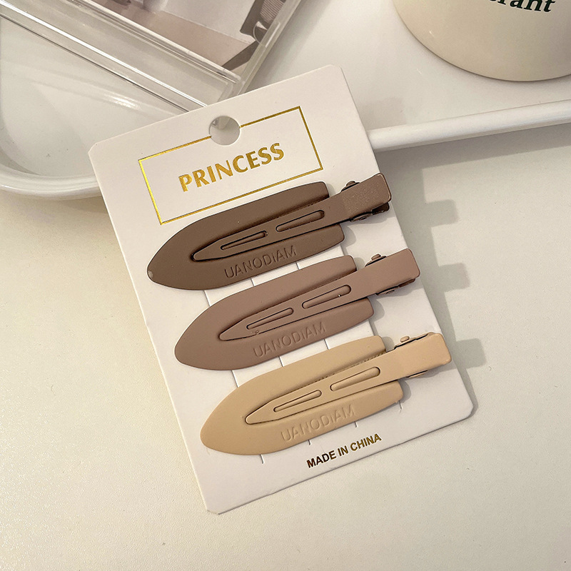 Otoño y invierno curry clip de pelo de boca de pato clip de cabello de mujer acabado de artefactos de alfabetización de la cara de la cabeza clip de ceja clip lateral