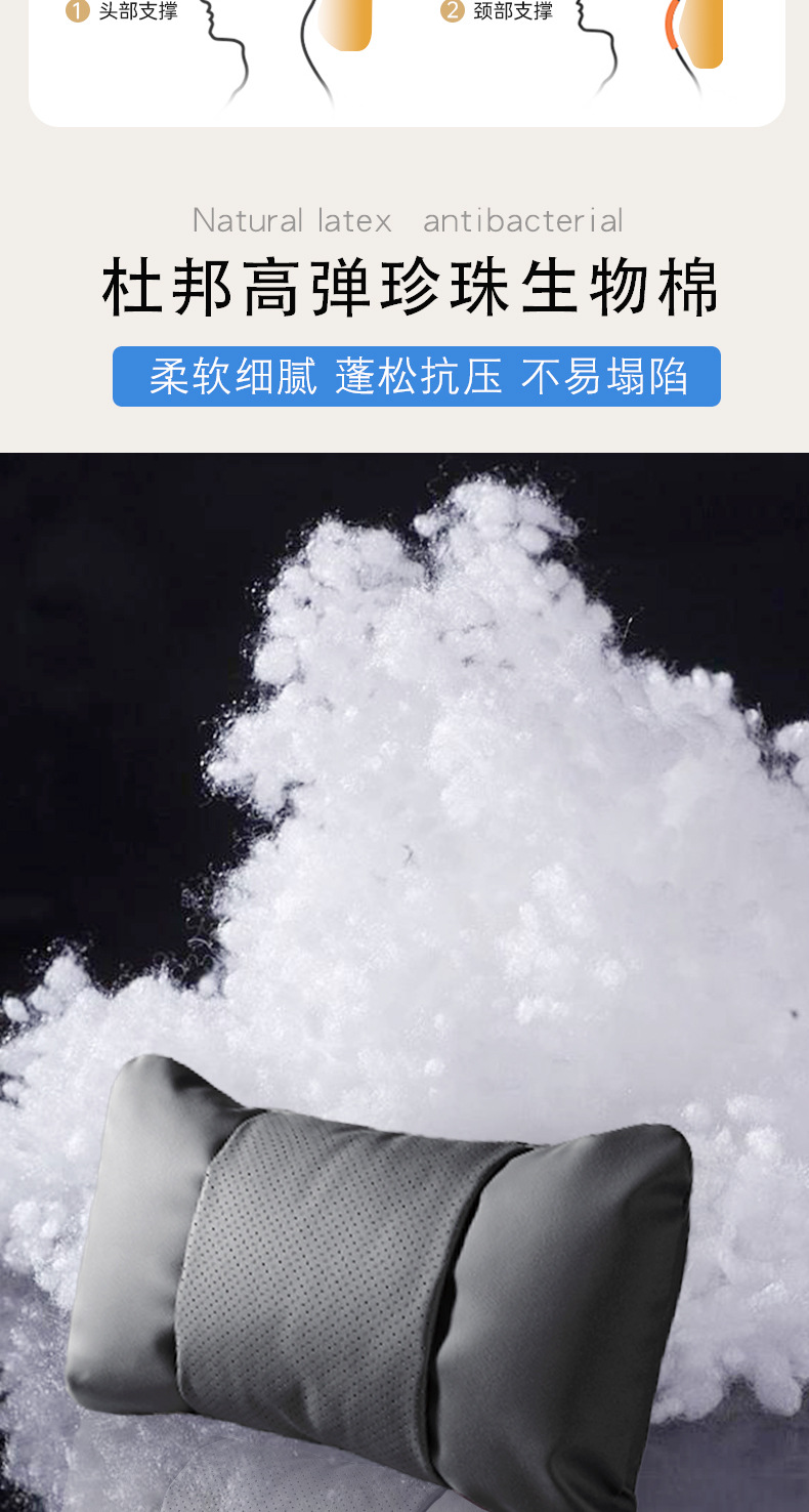 Suitable for Tesla Model Y headrest, updated Y lumbar support, Model 3 special white lumbar cushion for girls