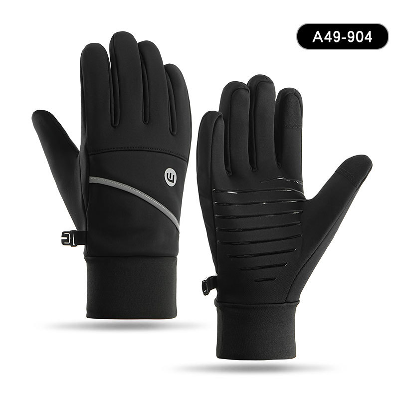 Winter gloves for men plus velvet warm touch screen motorcycle thick riding splashproof windproof non slip outdoor women_maomaolike.com