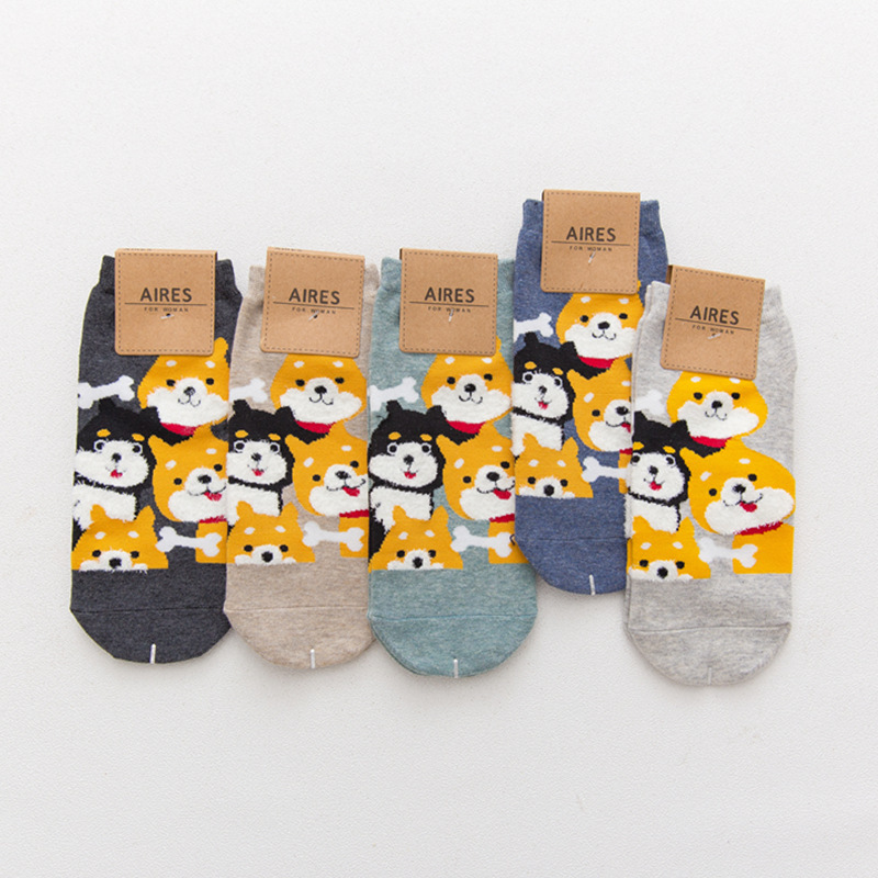 Socks Women's Korean-style Short Boat Socks Shallow Cartoon Socks Cute Three-dimensional Wealth Dog Socks Solid Color Cotton Socks College Style ins Trendy Socks Women's Korean-style Short Boat Socks Shallow Cartoon Socks Cute Three-dimensional Wealth Dog Socks Solid Color Cotton Socks College Style ins Trendy