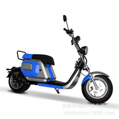 Elektrikli motosikletlər — on a Balance Bike - blue-empty-vehicle-battery-not-included