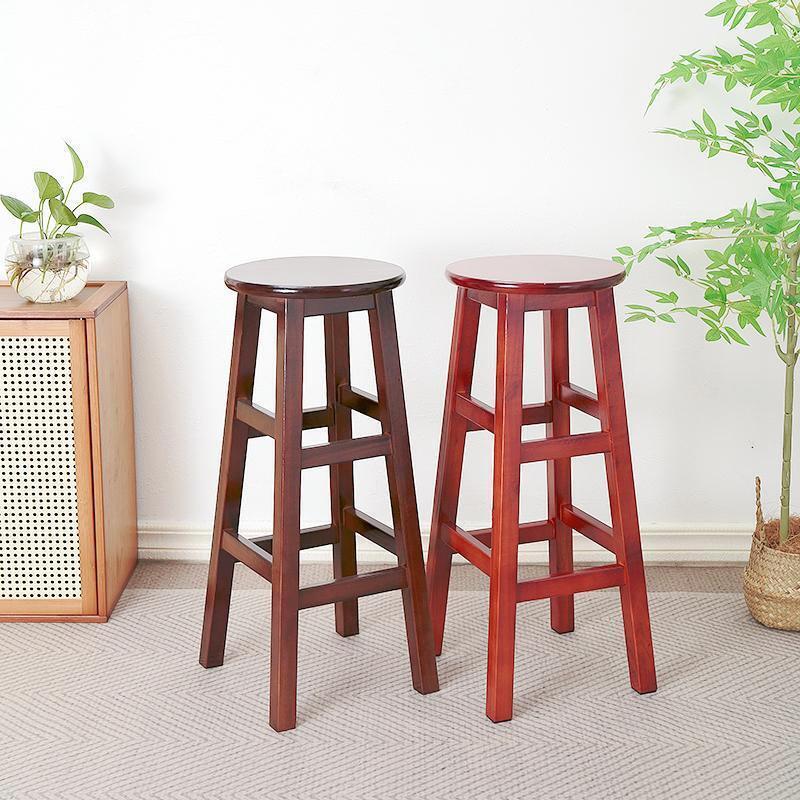 ✅ Reinforced Solid Wood Bar Chair, Bar High Stool, Milk Tea Shop Stool, Mobile Phone Shop Stool, Commercial Stool, Photo High Stool, Cashier Counter
