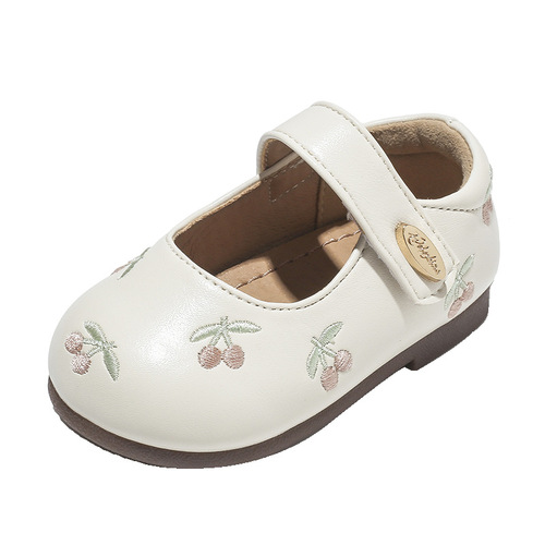 Baby girl shoes spring and autumn style Velcro princess shoes embroidered children's single shoes soft sole baby toddler shoes drop shipping