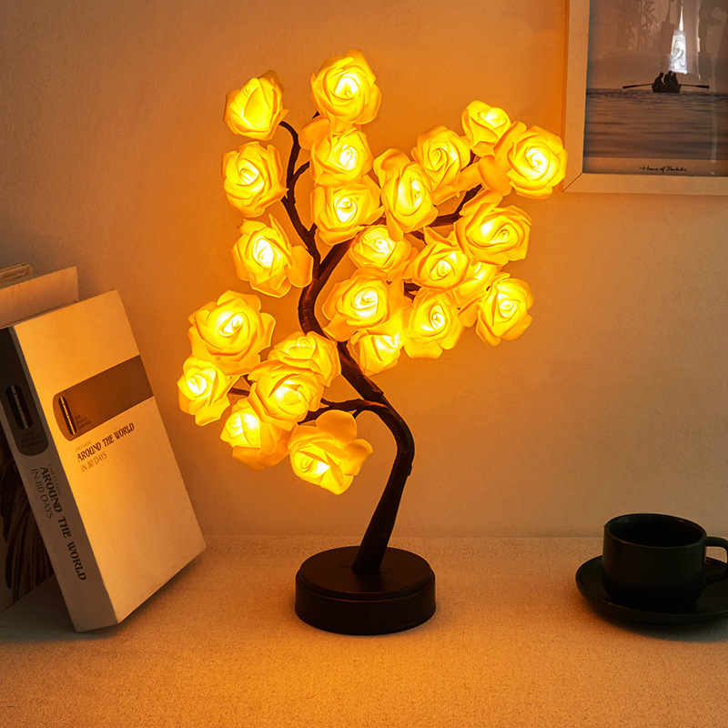 LED rose pendulum table lamp tree lamp tree rose bedroom gift night table lamp decorative lamp led string lamp LED rose pendulum table lamp tree lamp tree rose bedroom gift night table lamp decorative lamp led string lamp