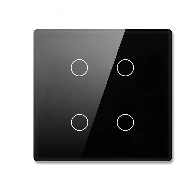 Graffiti 124 Brazilian Standard WiFi Smart Switch&mdash;Neutral and Live Wire Touch Switch with App-Adjustable Buttons and Backlight