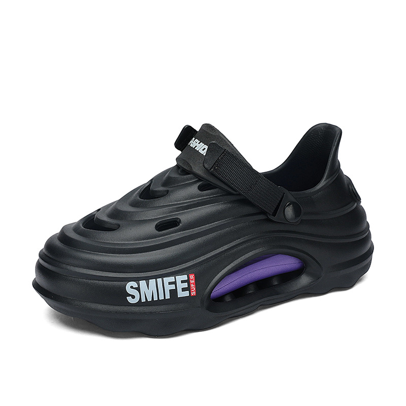 Men's Summer Clog Top Quality Sandals With Thick Soles, Height-Increasing, Non-Slip, Casual Closed-Back Sandals, Durable Outdoor_voghion.com