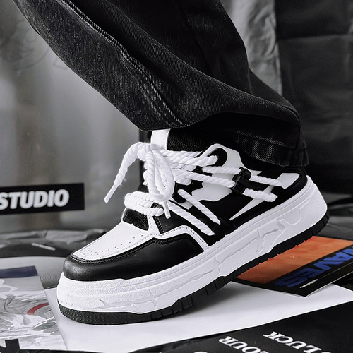  new men's shoes collection low-top Hong Kong style thick-soled bread shoes canvas shoes star style beggar shoes